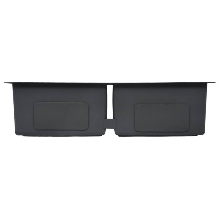 Lavello da cucina fatto a mano con filtro 76 x 44 cm acciaio inox nero 02_0002370