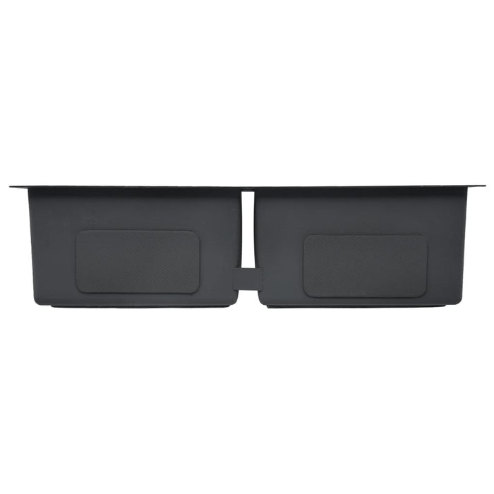 Lavello da cucina fatto a mano con filtro 76 x 44 cm acciaio inox nero 02_0002370