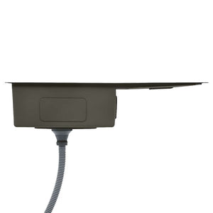 Lavello da Cucina Lavorato a Mano Nero in Acciaio Inox 145086