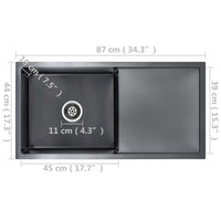 Lavello da cucina fatto a mano con filtro in acciaio inox nero 02_0002371