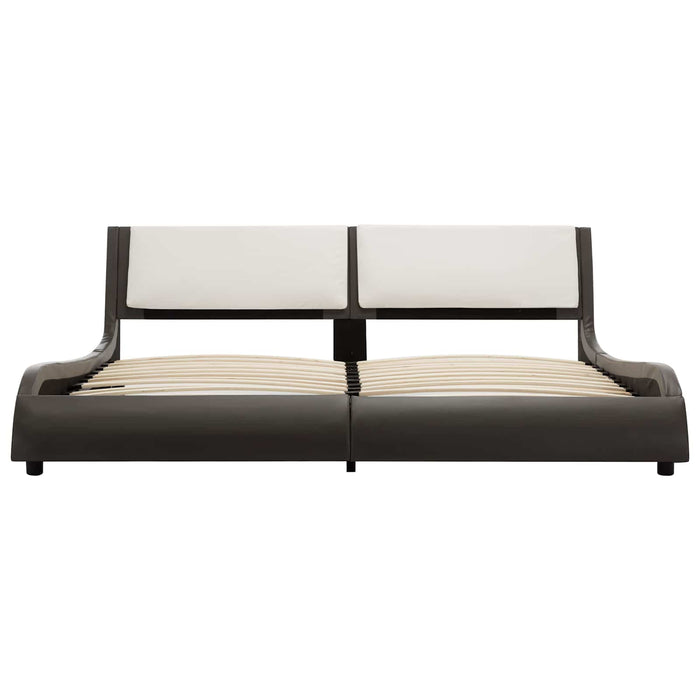 Struttura del letto Grigio e bianco 160 x 200 cm 280350