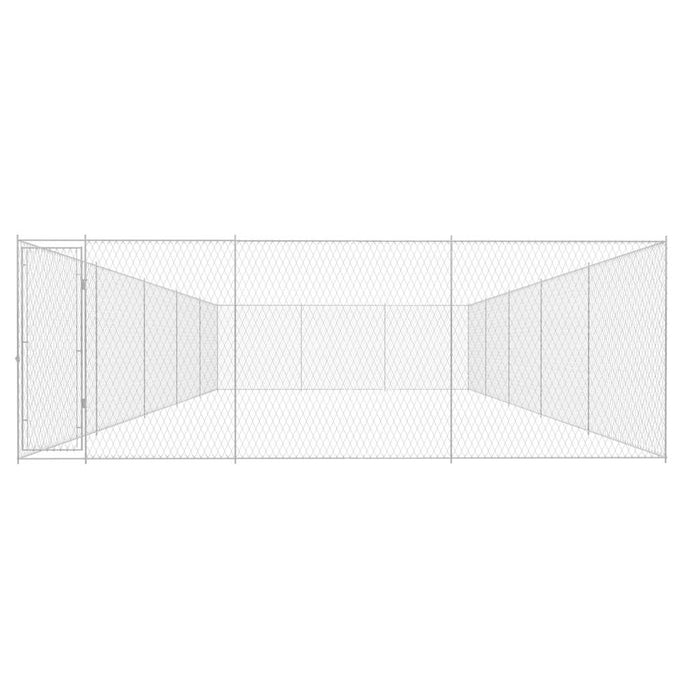 Canile da Esterno in Acciaio Zincato 950x570x185 cm 145036