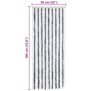 Zanzariera Grigio e Bianco 56x185 cm Ciniglia 284271