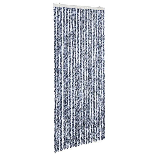 Zanzariera Blu Bianco e Argento 56x185 cm Ciniglia 284273