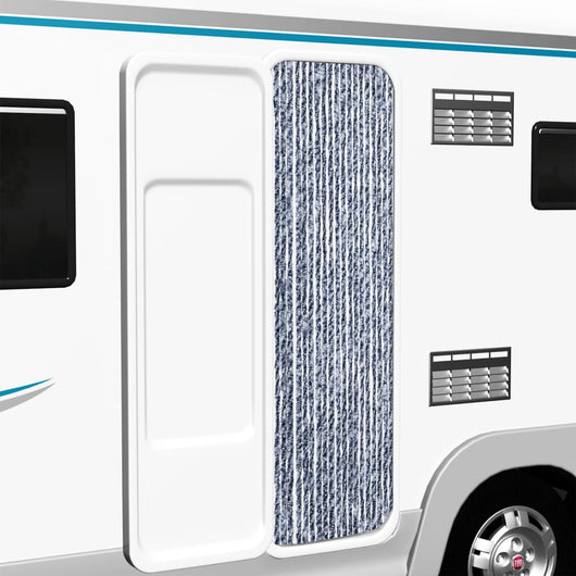 Zanzariera Blu Bianco e Argento 56x185 cm Ciniglia 284273