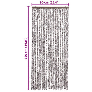 Zanzariera Marrone e Beige 90x220 cm Ciniglia cod mxl 76423