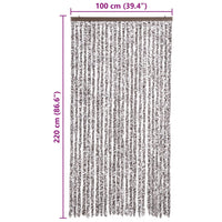 Zanzariera Marrone e Beige 100x220 cm Ciniglia 284278