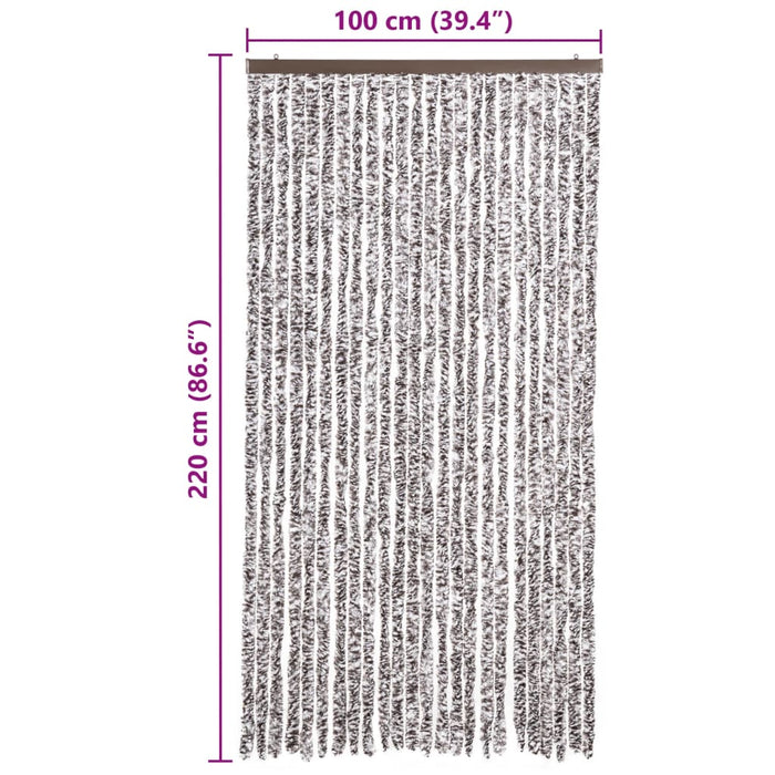 Zanzariera Marrone e Beige 100x220 cm Ciniglia 284278