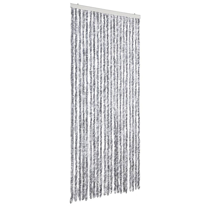 Zanzariera Bianco e Grigio 90x220 cm Ciniglia 284280