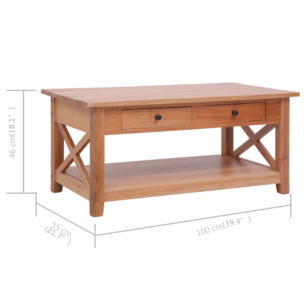 Tavolino da CaffÃ¨ 100x55x46 cm Legno Massello di Mogano cod mxl 59515