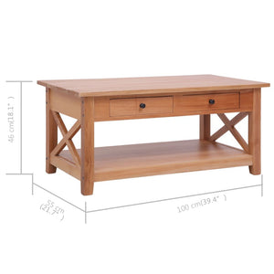 Tavolino da CaffÃ¨ 100x55x46 cm Legno Massello di Mogano cod mxl 59515