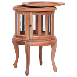 Mobile con Vetrina Naturale 50x50x76 cm in Mogano Massello 283844