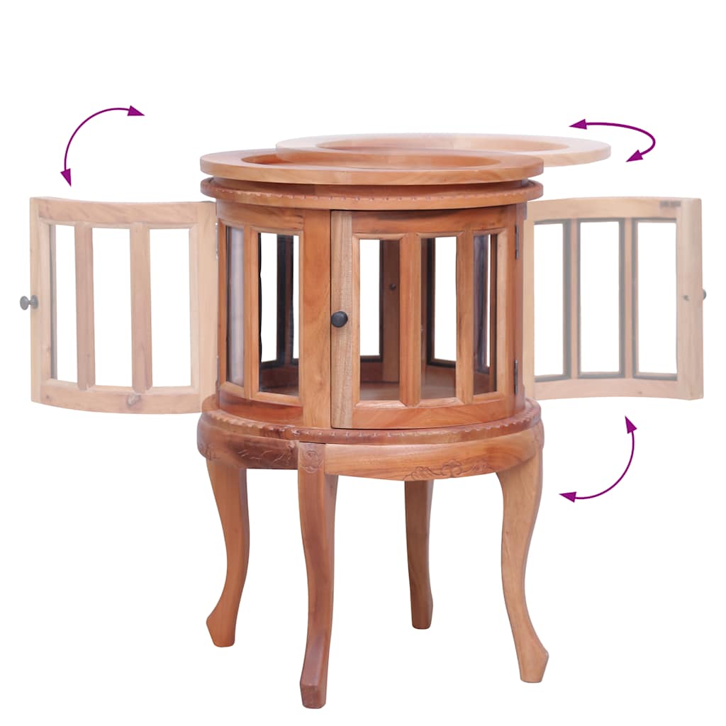 Mobile con Vetrina Naturale 50x50x76 cm in Mogano Massello cod mxl 23521