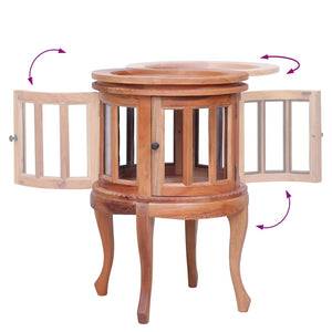 Mobile con Vetrina Naturale 50x50x76 cm in Mogano Massello cod mxl 23521