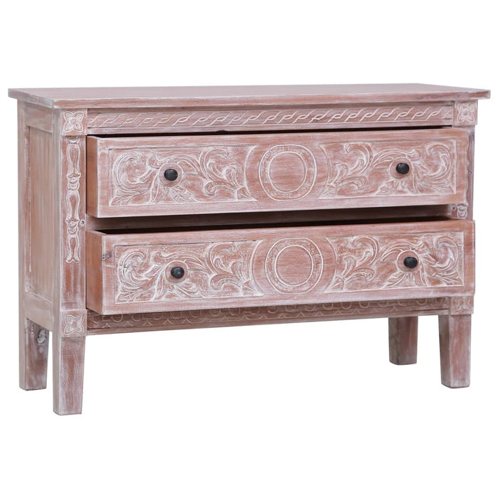 Credenza con 2 Cassetti 90x30x60 cm in Legno Massello di Mogano 283852