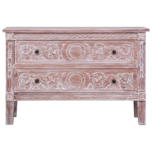 Credenza con 2 Cassetti 90x30x60 cm in Legno Massello di Mogano 283852