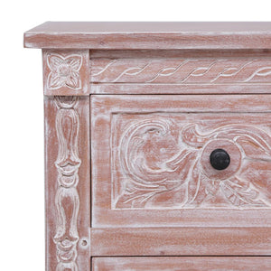 Credenza con 2 Cassetti 90x30x60 cm in Legno Massello di Mogano 283852