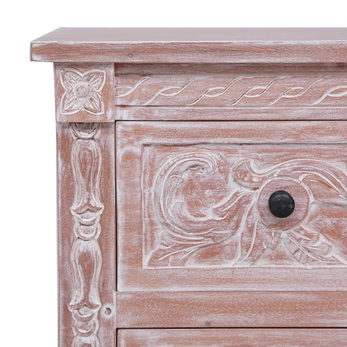 Credenza con 2 Cassetti 90x30x60 cm in Legno Massello di Mogano 283852