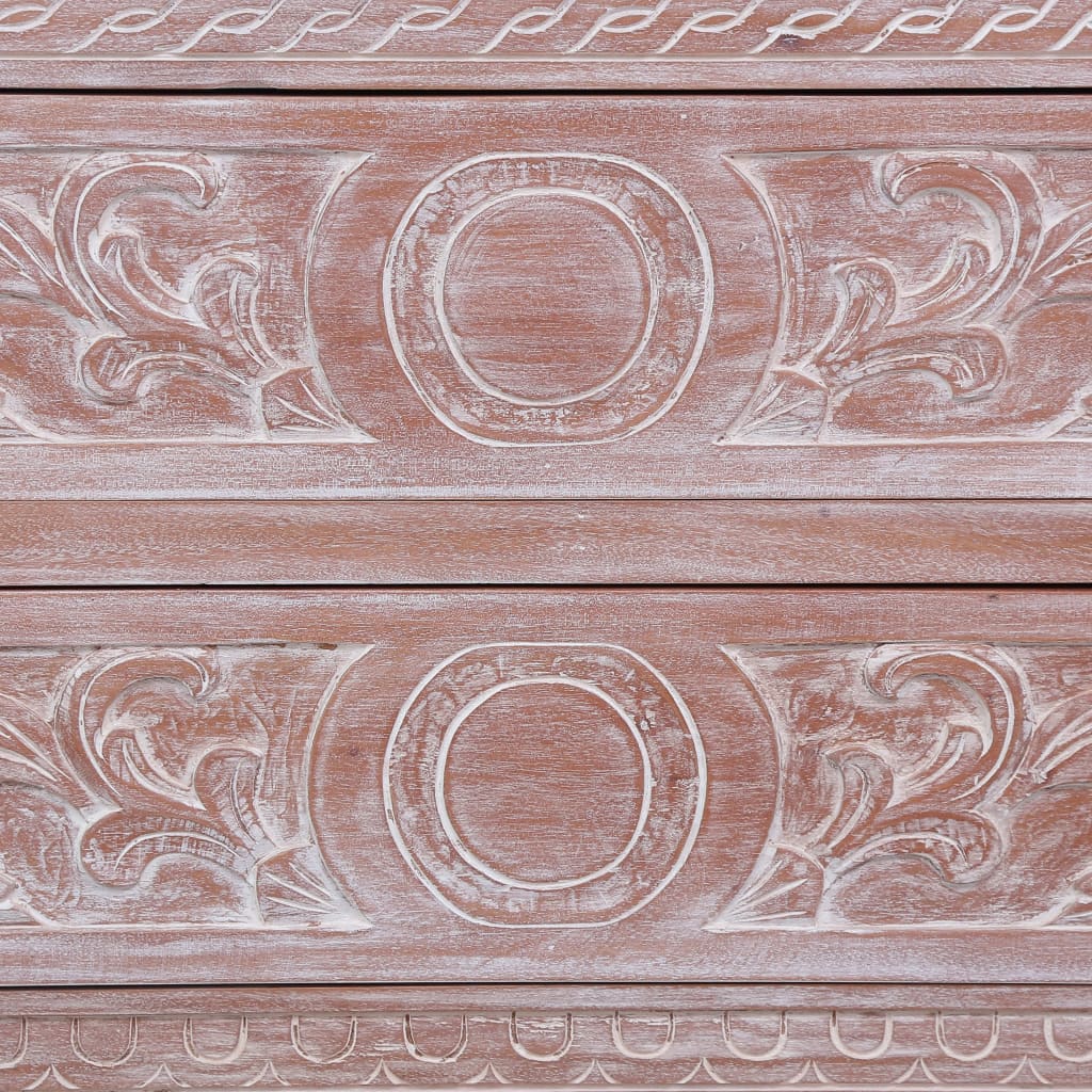 Credenza con 2 Cassetti 90x30x60 cm in Legno Massello di Mogano 283852