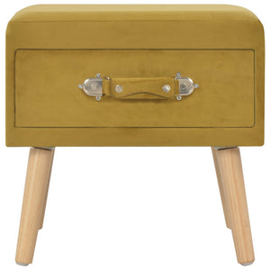 Comodini Senape 2 pz-Set di 2 Tavolino da notte 40x35x40 cm in Velluto