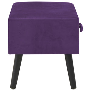 Comodini Viola Scuro 2 pz-Set di 2 Tavolino da notte 40x35x40 cm in Velluto