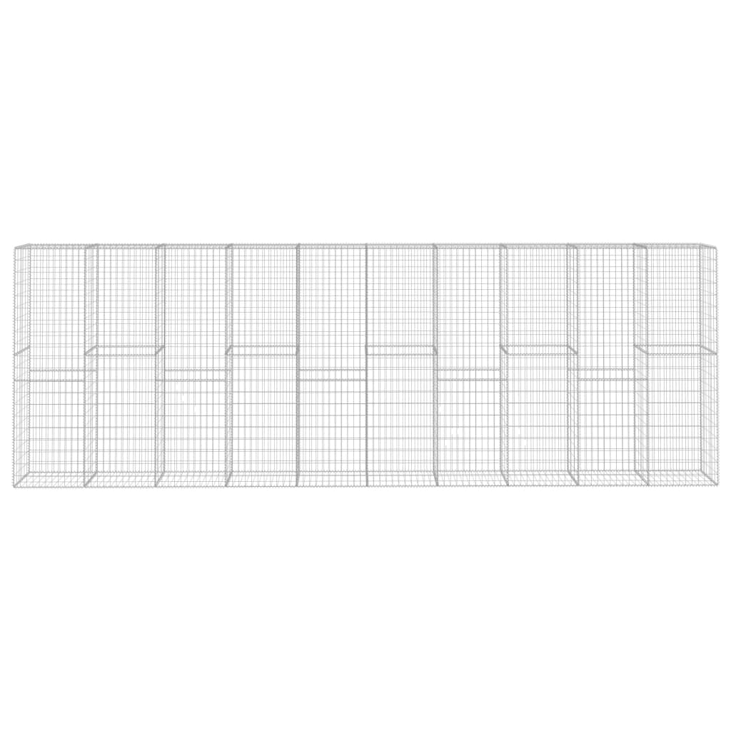 Gabbione con Copertura in Acciaio Zincato 600x50x200 cm 145089