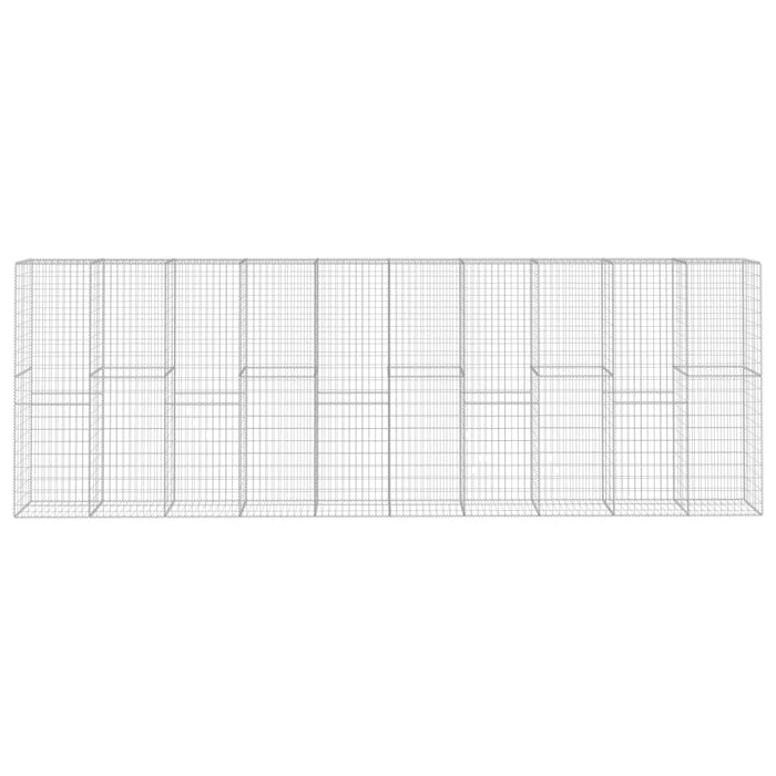 Gabbione con Copertura in Acciaio Zincato 600x50x200 cm 145089