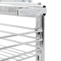 Cestino da Cucina in Rete a 3 Livelli-Scaffale per Cucina Argento 47x35x56 cm