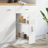 Cestello Metallico Estraibile a 2 Livelli Argento 47x15x54,5 cm 50971