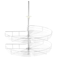 Cestello Metallico a 2 Livelli Argento Rotabile 270Â° 71x71x80cm cod mxl 66612