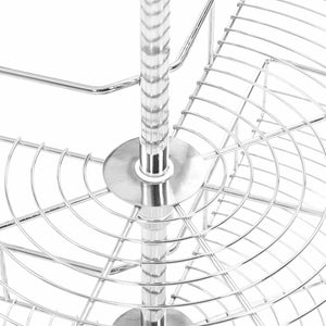 Cestello Metallico a 2 Livelli Argento Rotabile 270Â° 71x71x80cm cod mxl 66612