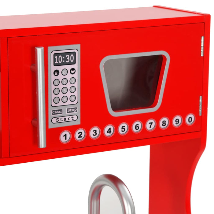 Cucina Giocattolo per Bambini in MDF 84x31x89 cm Rossa 80253