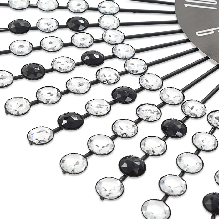 Orologio da Parete in Metallo 43 cm Nero 283859