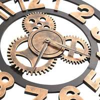 Orologio da Parete in Metallo 58 cm Dorato e Nero 283861