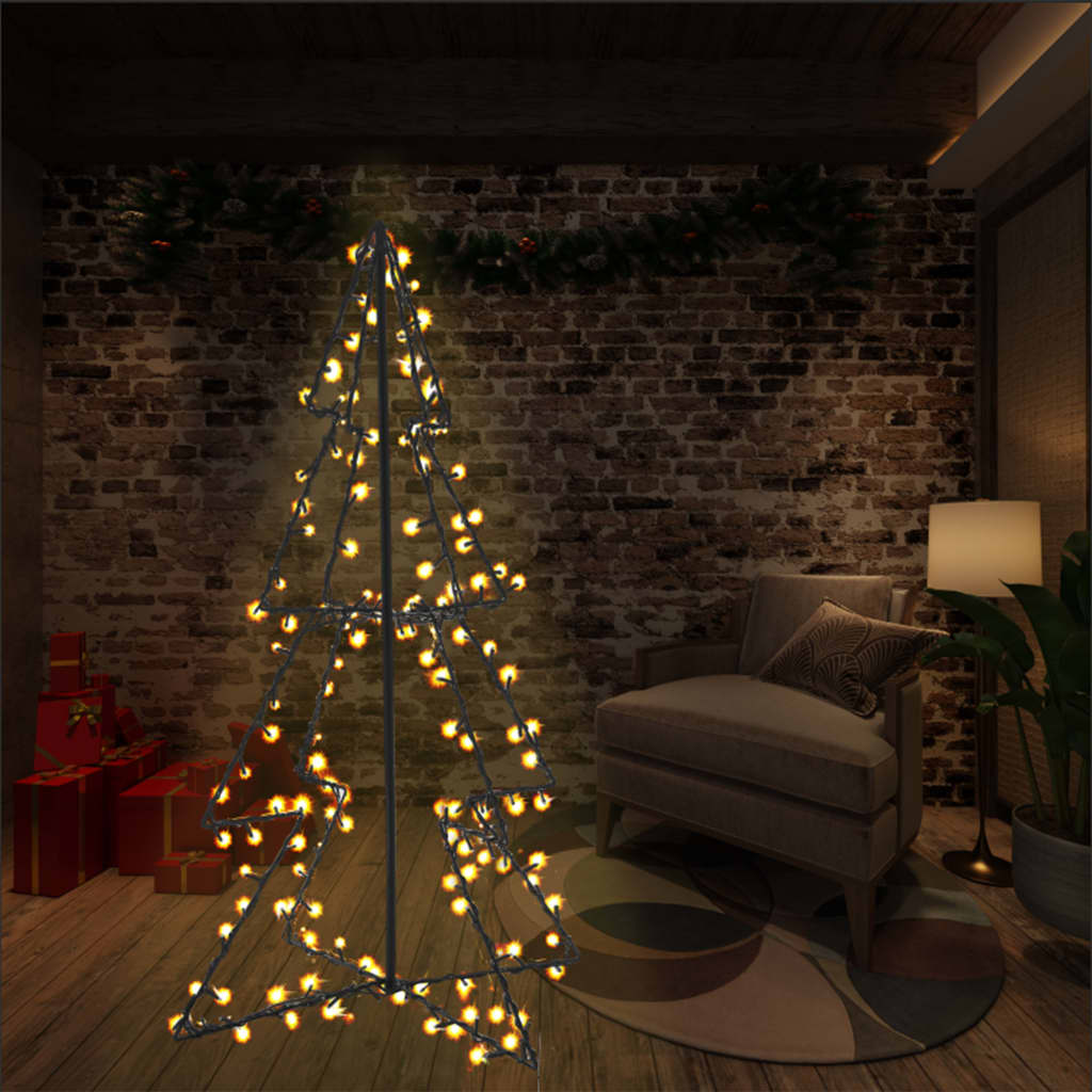 Albero di Natale a Cono 160 LED per Interni Esterni 78x120 cm 51005