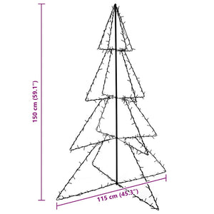 Albero di Natale a Cono 240 LED per Interni Esterni 115x150 cm
