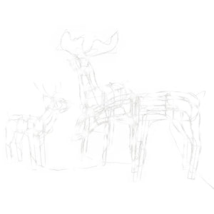 Decorazioni di Natale a Forma di Renne 3 pz 229 LED-Luci decorative natalizie 790575