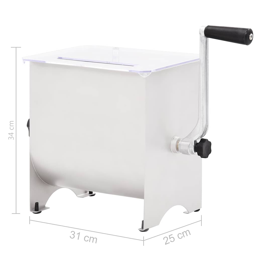 Impastatrice Carne Manuale e Coperchio Argento Acciaio Inox 50959