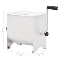 Impastatrice Carne Manuale e Coperchio Argento Acciaio Inox 50959