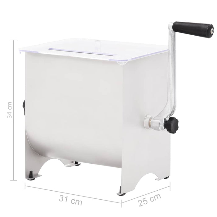 Impastatrice Carne Manuale e Coperchio Argento Acciaio Inox 50959