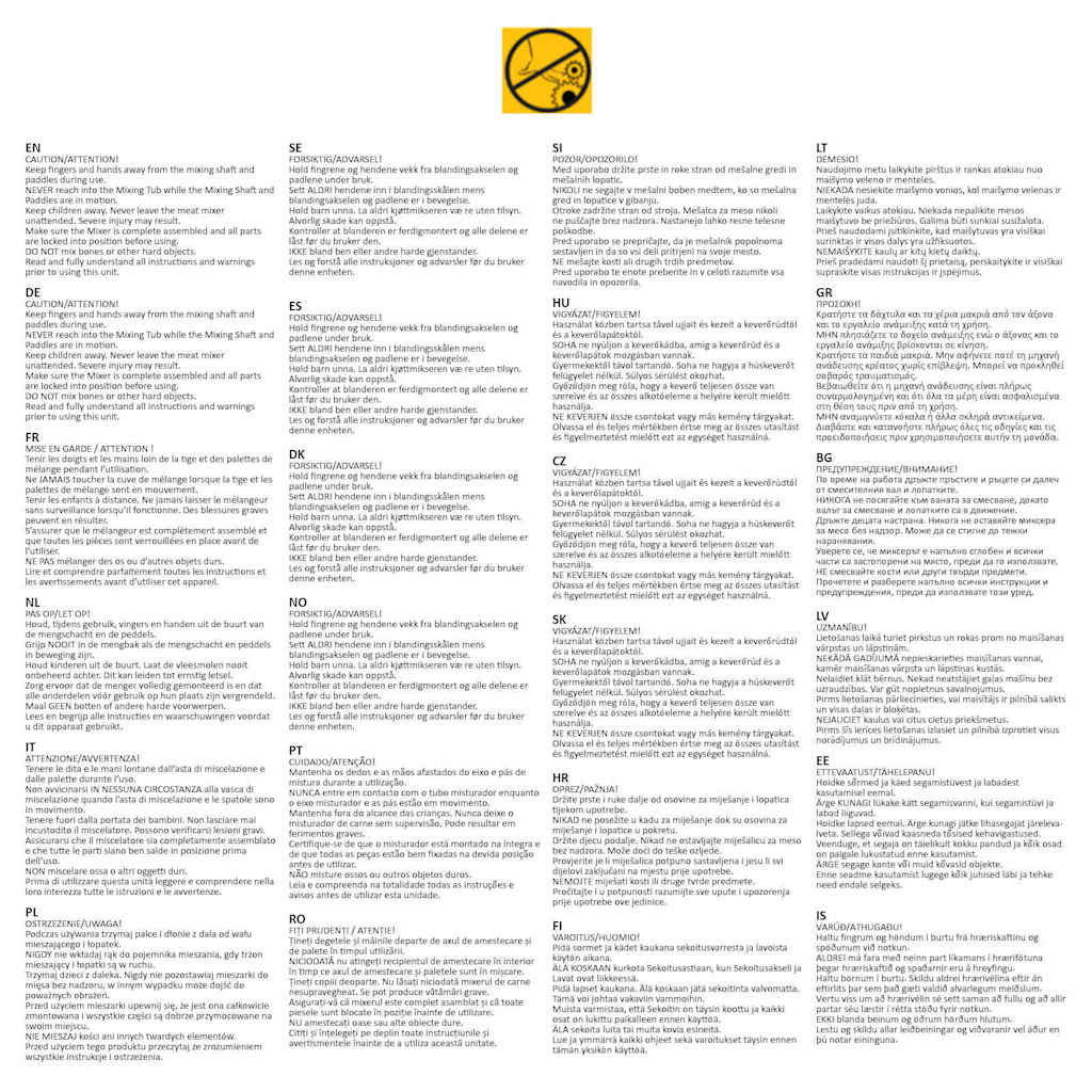 Impastatrice Carne Meccanica Argento in Acciaio Inox 50960