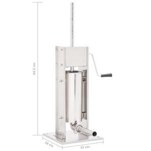 Insaccatrice Manuale Argento 5 L in Acciaio Inossidabile cod mxl 63800