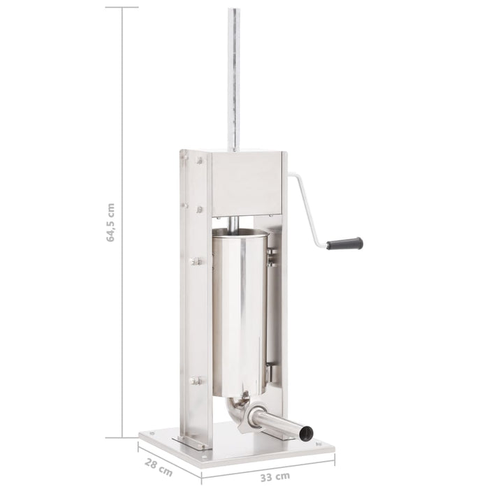 Insaccatrice Manuale Argento 5 L in Acciaio Inossidabile 50962