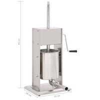 Insaccatrice Manuale Argento 10 L in Acciaio Inossidabile 50964