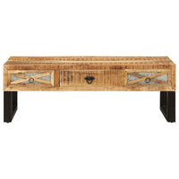 Tavolino da CaffÃ¨ 110x50x38 cm in Legno Massello di Mango cod mxl 67352