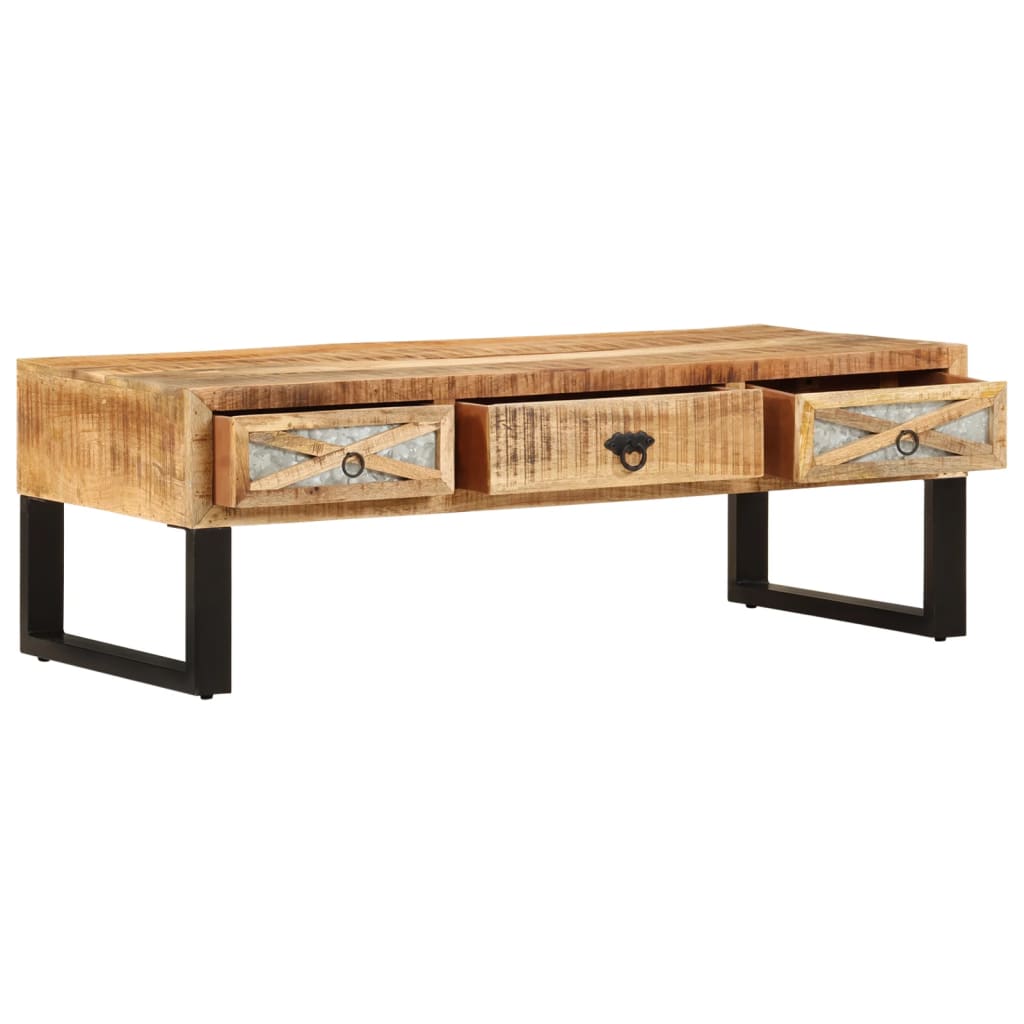 Tavolino da CaffÃ¨ 110x50x38 cm in Legno Massello di Mango cod mxl 67352