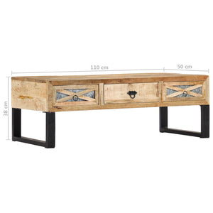 Tavolino da Salotto 110x50x38 cm in Legno Massello di Mango 282760