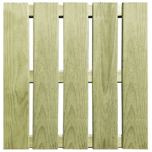 Piastrelle per Decking 18 pz 50x50 cm in Legno Verde