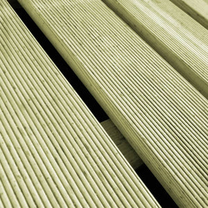 Piastrelle per Decking 24 pz 50x50 cm in Legno Verde 276432