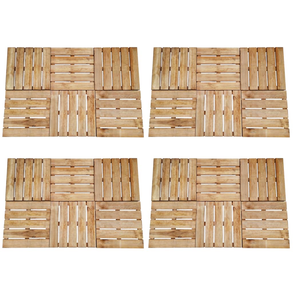 Piastrelle per Decking 24 pz 50x50 cm in Legno Marrone cod mxl 43115